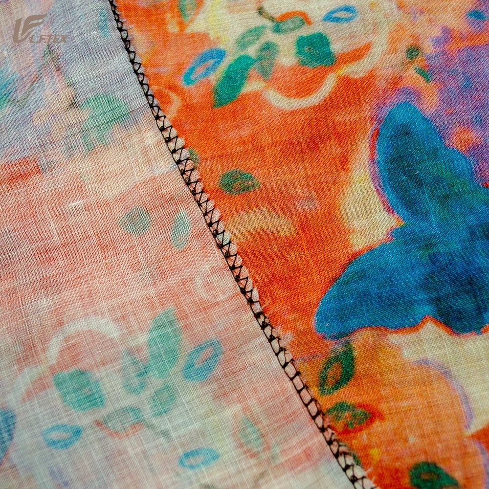 Персонализированные новые продукты, устойчивая плотная окрашенная ткань 80 г/м2 100%, ткань с принтом рами для одежды