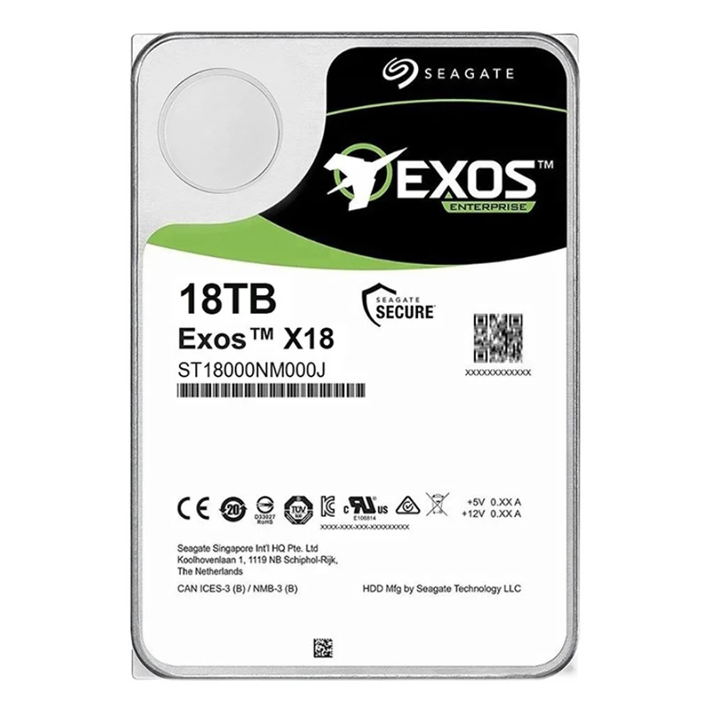 Seagate Exos ST18000NM000J HDD жесткий диск 18 ТБ 7200 об/мин SATA 6 ГБ/сек. 256 Мб кэш-память 3,5-дюйма, предприятие с жесткий диск для сервера ПК