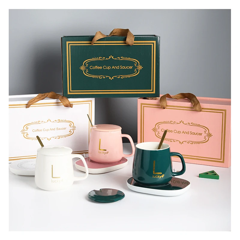 Factory Direct Sale Thermotatic Ceramic Mug USB Smart Electric Heating Coffee Mug Warmer Cup Heater Mug For Christmas Gift