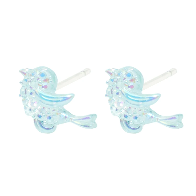 Japanese ins net celebrity with a small fresh bird stud Sen department girl sweet fresh ear accessories