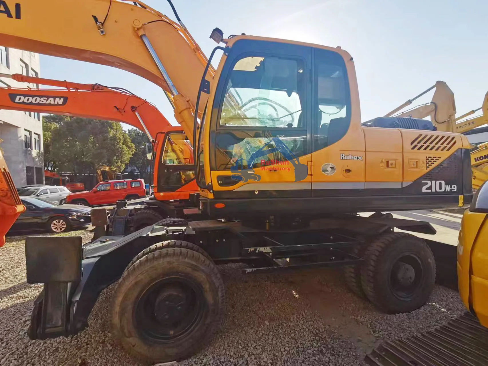 Good Condition Used Original Korea Hyundai R210W Wheel Excavator Used Excavator