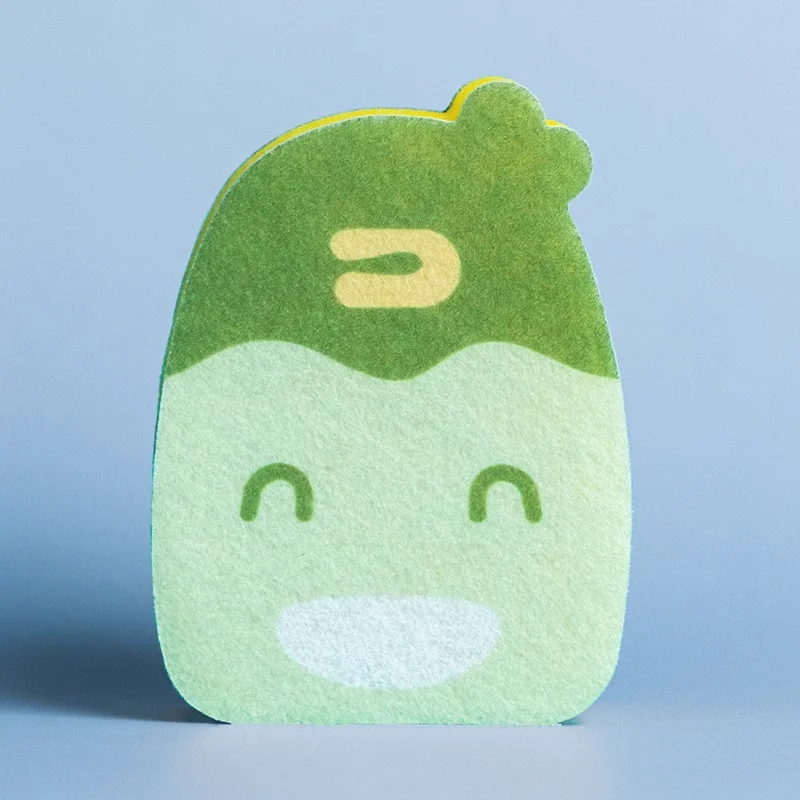 Cute Cartoon Spongebob Magic Sponge Wipe Kitchen Double Sided Cleaning Brush Pot Dishwashing Sponge Scouring Pads Applicable for