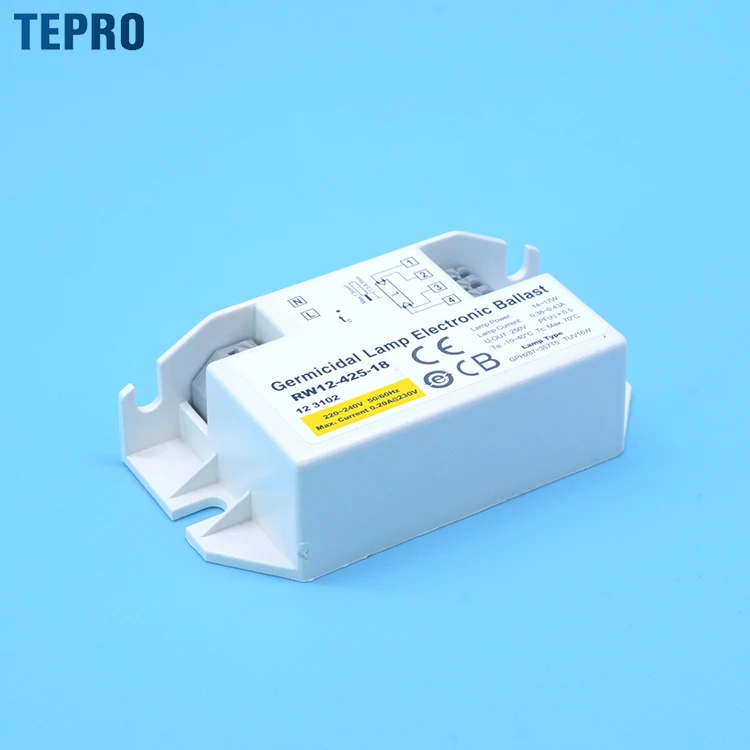 RW12-425-18 предтепловая лампа для дезинфекции воздуха балласт ультрафиолетовая с высоким выходом УФ-электронный 15 Вт ламп