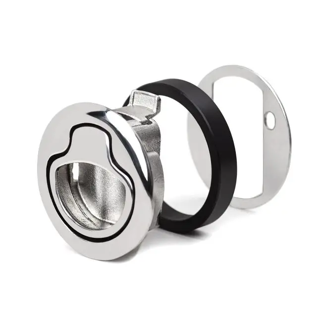 2 inch Black Latch for RV Boat Marine Deck Hatch 1/2  inch Flush Slam Latch