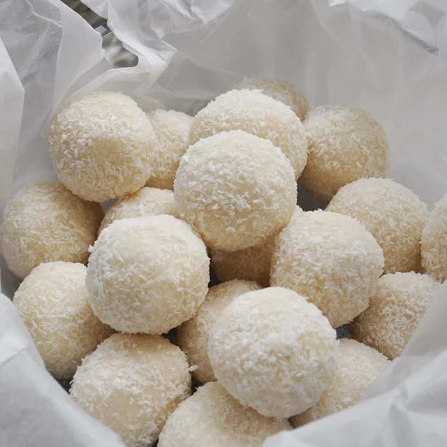 No bake small energy bites brownie butter chocolate coconut ball making machine