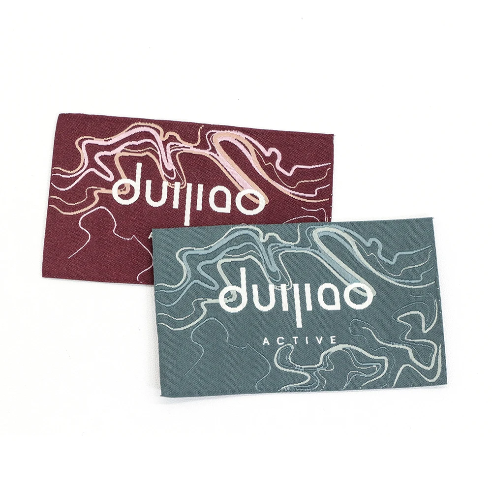Colored custom printed logo white cotton 100% cotton label