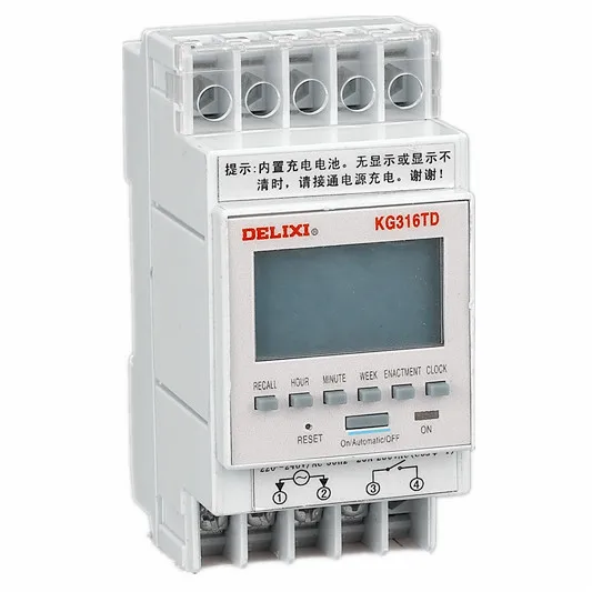 DELIXI Electric Brand KG316TD series timer switch digital control suitable for AC frequency 50Hz