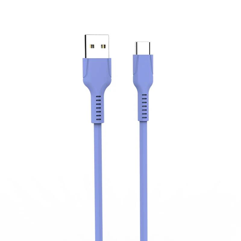 Colorful TPE injection cover V8 cord reinforced 1m/2m/3m usb charging cable for android mobile phones