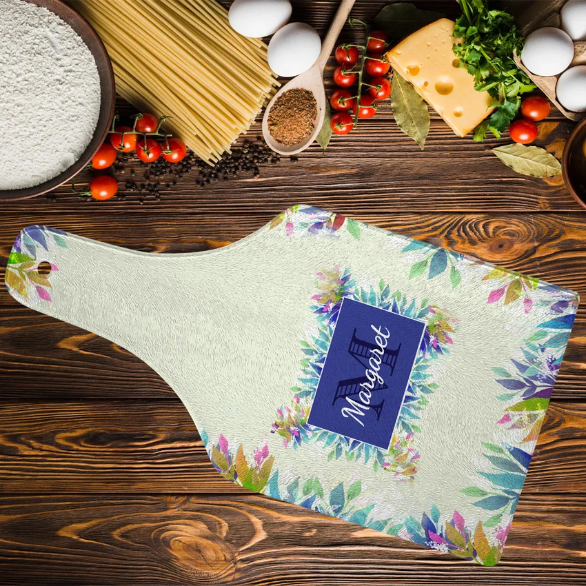 
Bottle shape sublimation glass cutting board cheap price tempered glass Christmas custom printed 