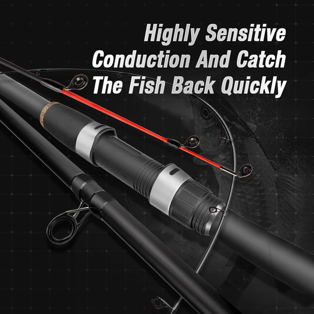 Popularly Priced 3+3 Section Carbon Fishing Rod Well-Received Hardness for River Fishing