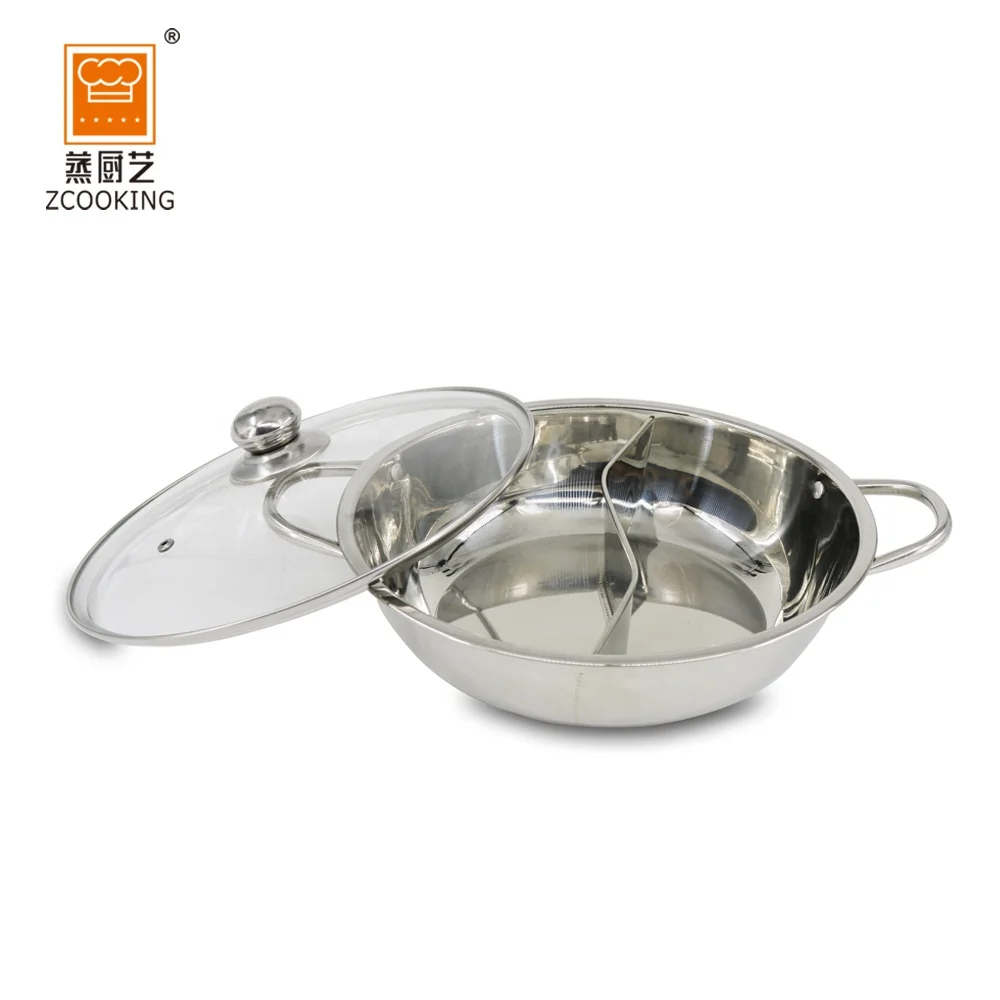 Многофункциональная кухонная утварь из изолированной нержавеющей стали, горячий горшок для приготовления пищи с 2 ручками