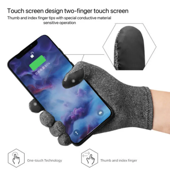 Men Women Winter Gloves Touch Screen Cold Weather Thermal Warm Full Finger Cycle Gloves for Running Driving Hiking