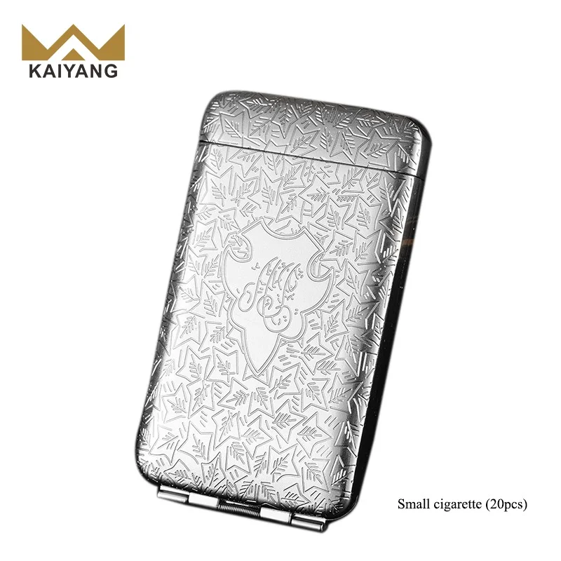 KY Luxurious Vintage Engraved Shelby Style Three-open 16pcs 20pcs Cigaretets Metal Cigarette Box for Men