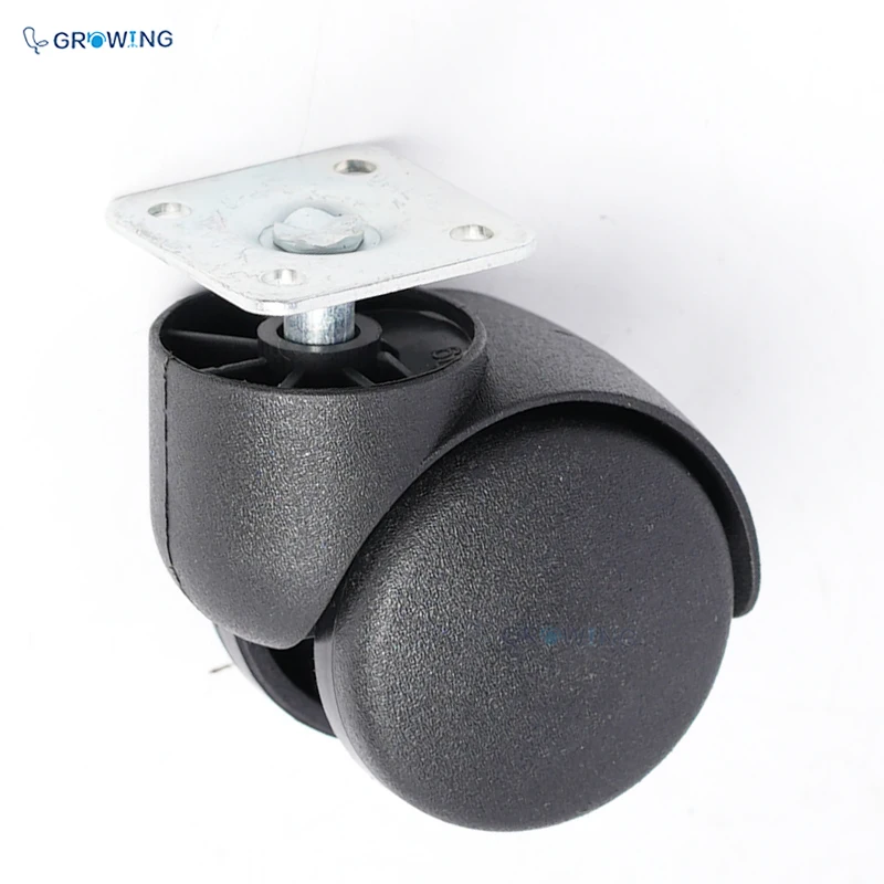 Manufacturer Wholesale Black Castor Furniture Accessories Wear-Resistant Office Chair Castor in Plastic for Living Room School