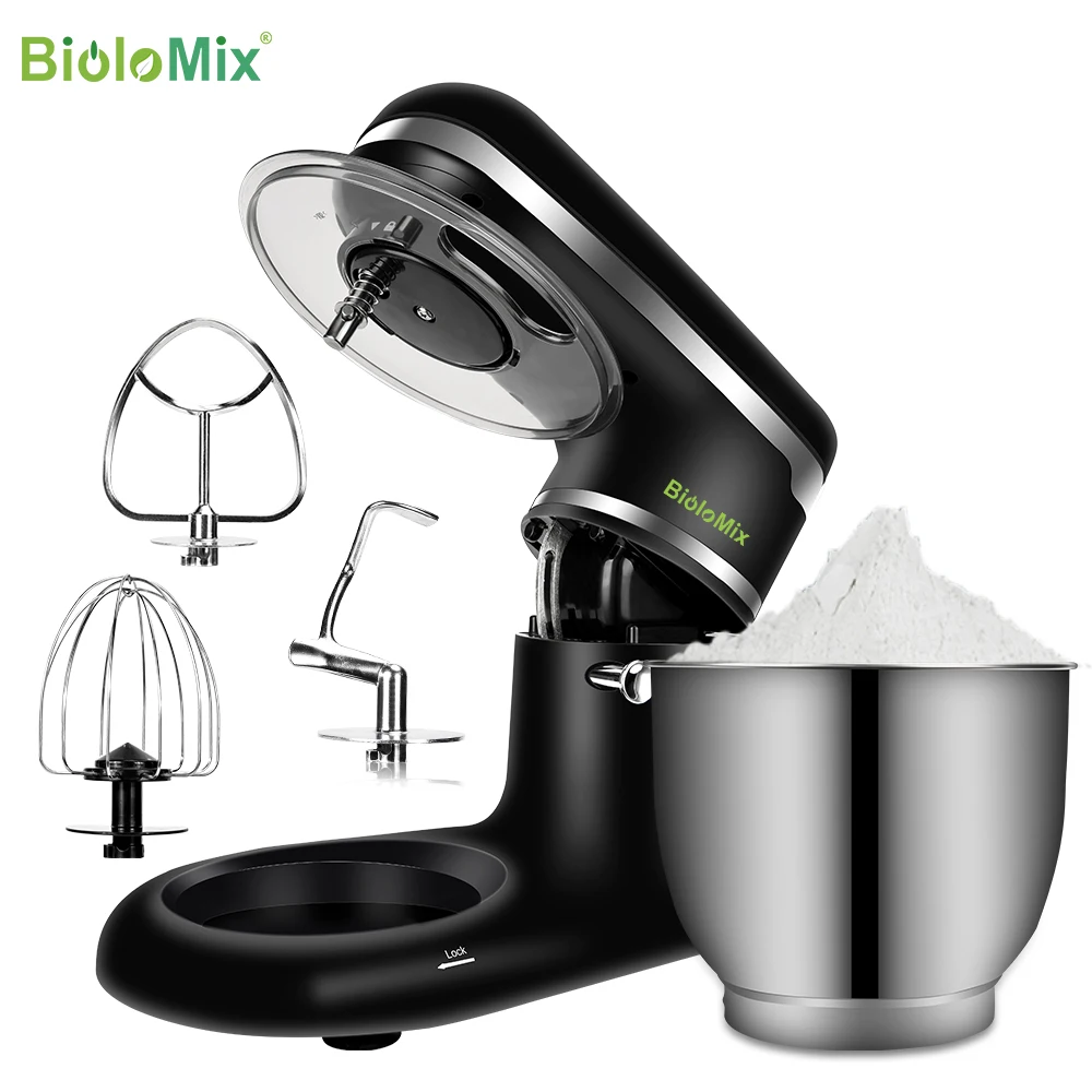 BioloMix 5L чаша из нержавеющей стали миксер 6-ступенчатая кухонный блендер крем взбивалка для яиц торт тестомешалка в виде рыбьего хвоста