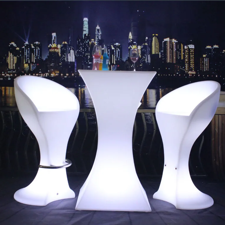Hot Sales Modern Party Events and Bar Used Remote Color Changing Decorative LED Square Cocktail Table