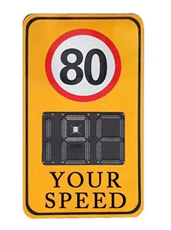 Portable Highway Cars Limit Speed Warning Display Device Solar Led Radar Speed Sign