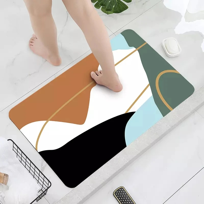 Bathroom Toilet Door Absorbent Floor Mat Carpet Bedroom Non slip Foot Pad Bath Rug Bathroom Mat