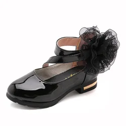 Красивые туфли для принцесс EVERTOP с цветами, классические туфли для девочек, детские балетные туфли на низком каблуке