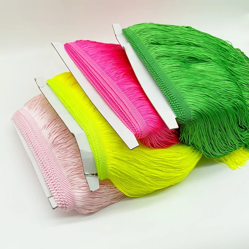 Wholesale 30cm Wide Lace tassel fringe trim Tassel Fringes Trimming fabric For DIY Latin Dress Stage Clothes Accessories