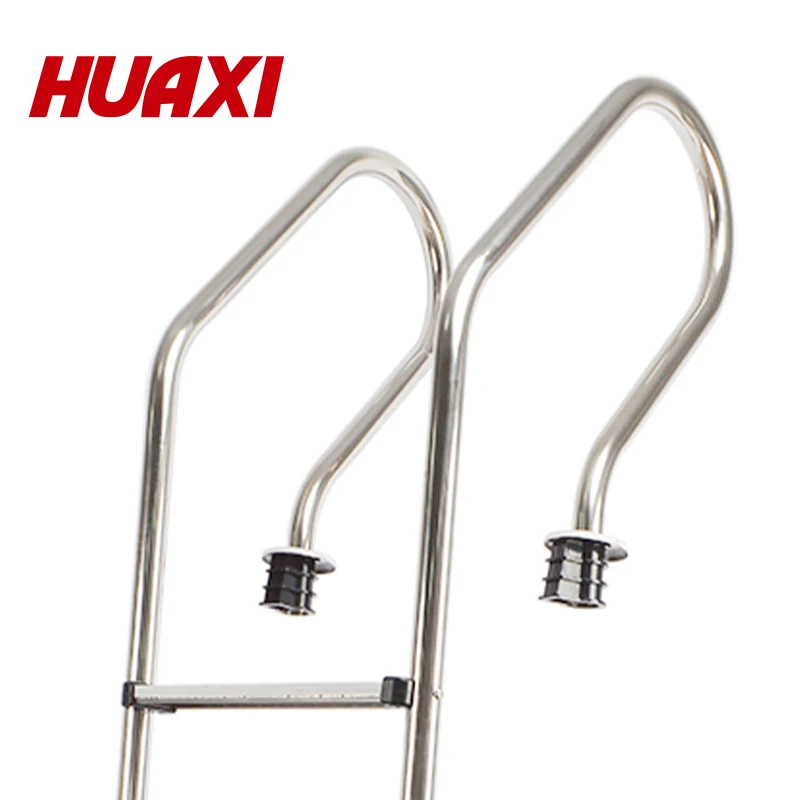 HUAXI Factory Wholesale Swimming Pool Equipment Stainless Steel 304 or 316  2-5 Steps Swimming Pool Ladder