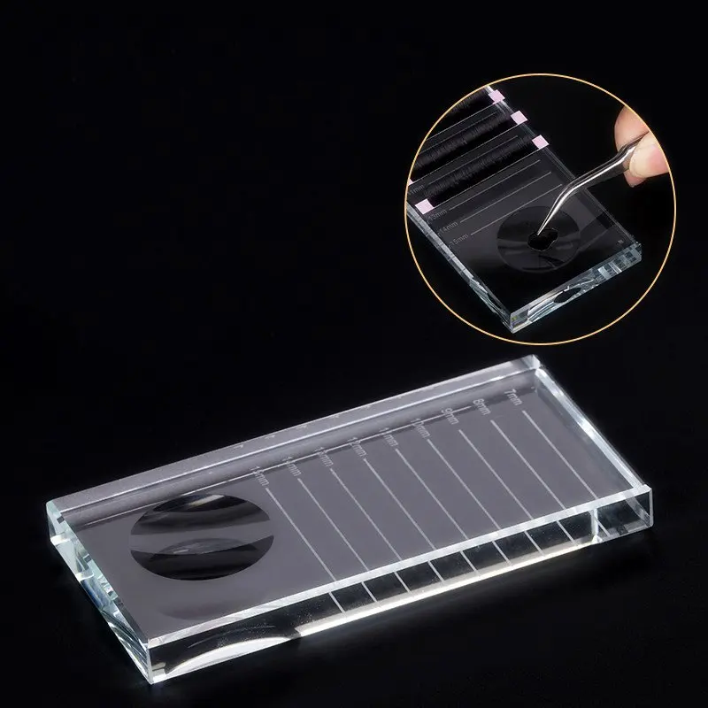Лучшие товары для импорта, поддон для накладных ресниц, плитка, Прозрачный Прямоугольный Клей, поддон со шкалой