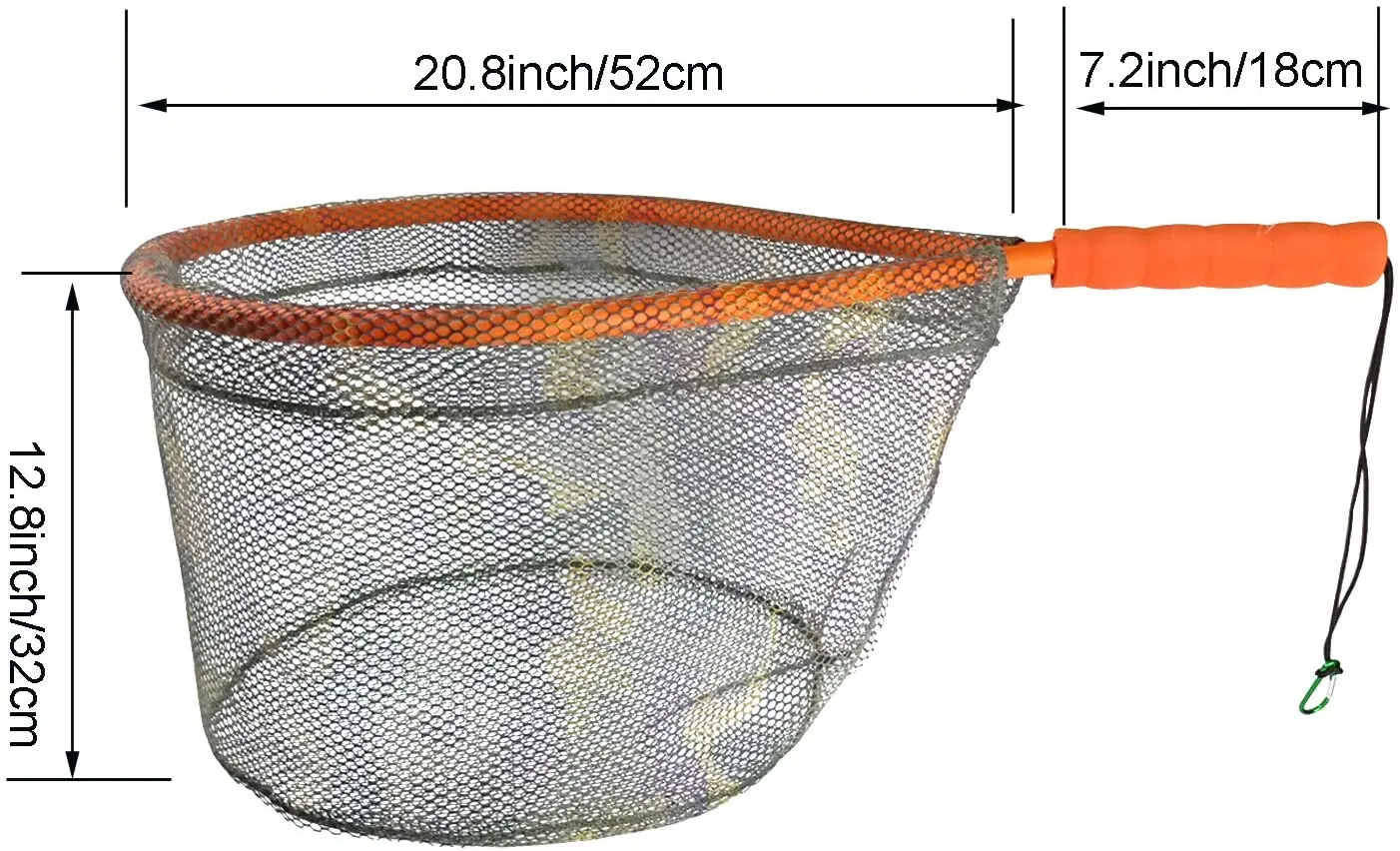 Fly Fishing Float Landing Net With Durable Materials Net Bag Floating For Wade Fish E10