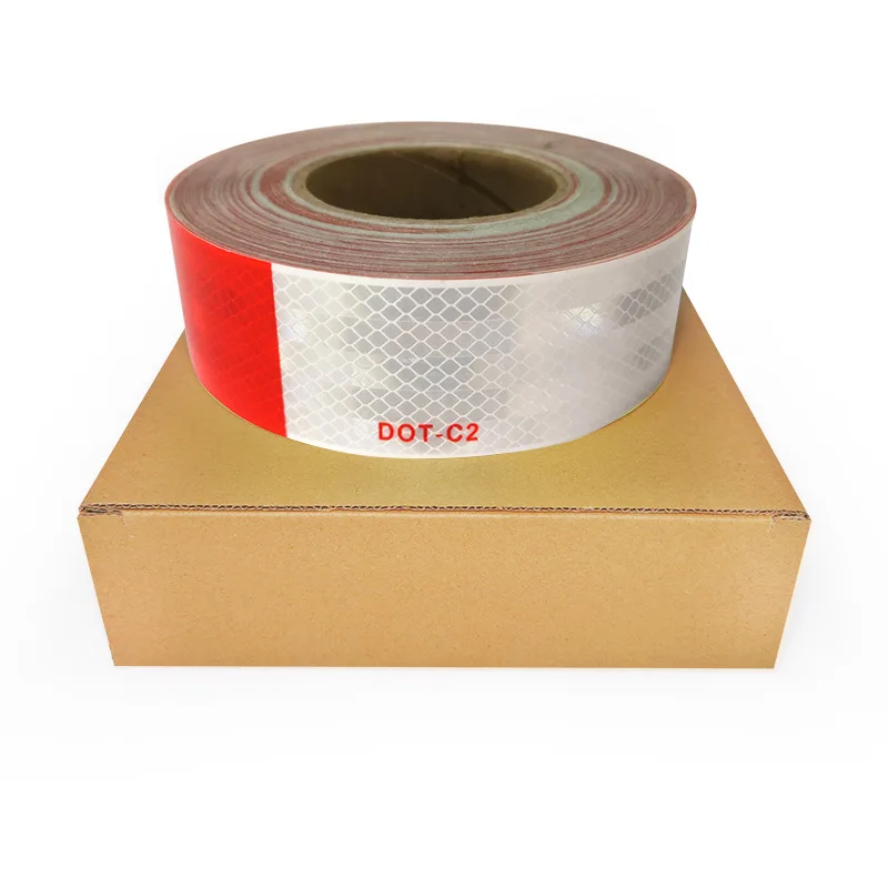 Customized Red White Checkered High Visibility Adhesive Waterproof ECE 104R 00821 Trailer Reflective Tape Dot C2 For Truck