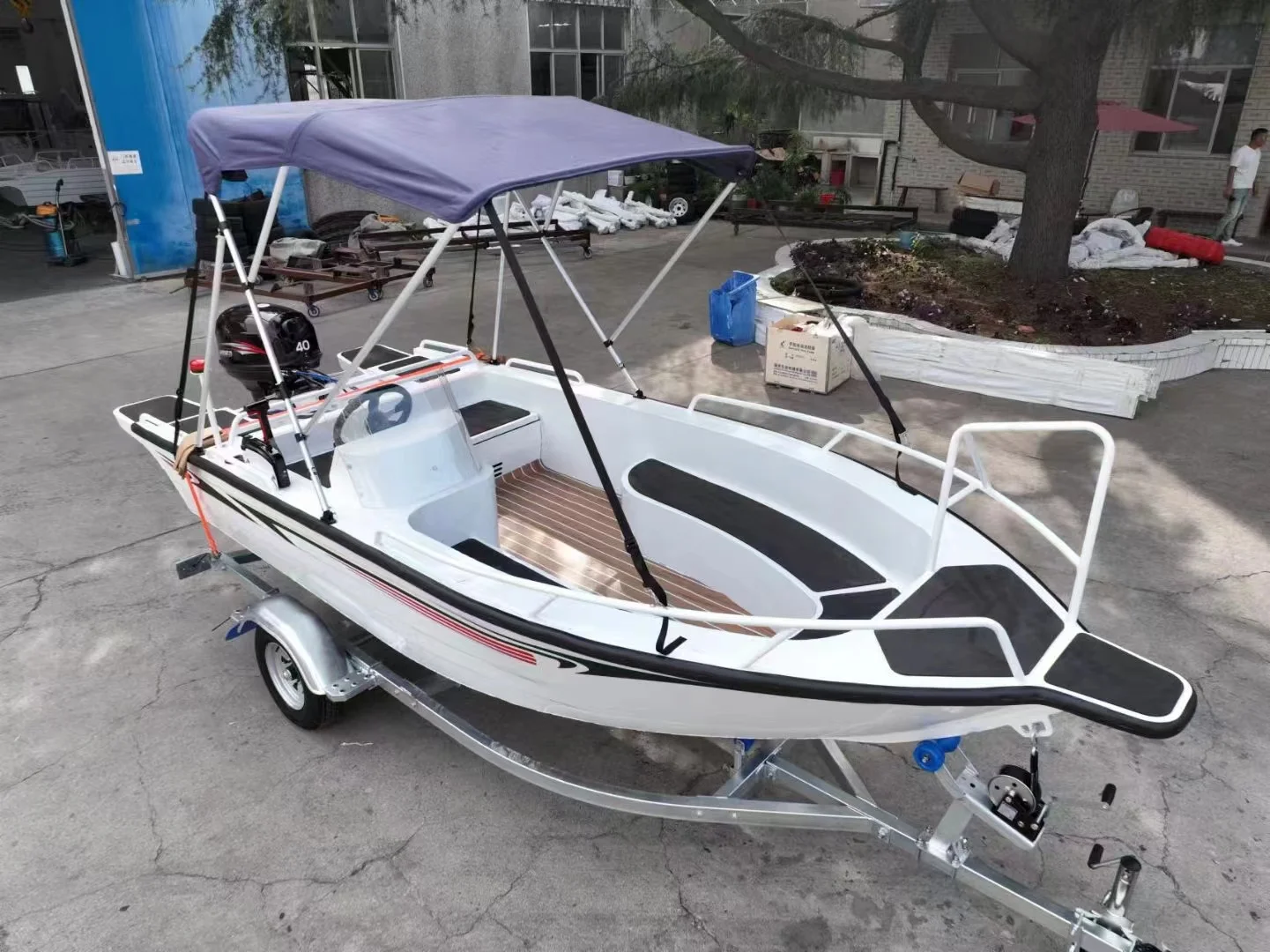 Aluminum Plate Rowing Boat Fishing Boat