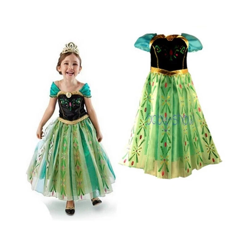 Q143  Halloween Costume Cheap China Wholesale Clothing Elsa Anna Princess Cosplay Party  Fashion Dress