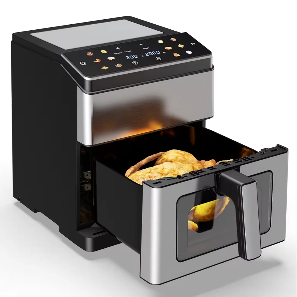 double heating smart digital stainless steel kitchen appliances 1L 2L 3.2L 4L 5.5L 6L 7L 8L 12L air fryers