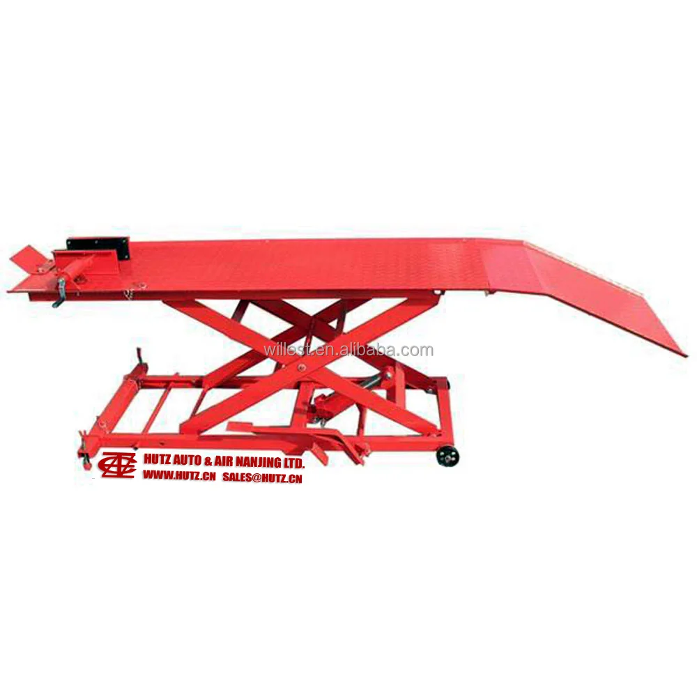 Hydraulic Motorcycle Scissor Lift Jack Hoist Stand HUTZ 1000 lbs AL10HS160 Motorbike Repair Lift Table