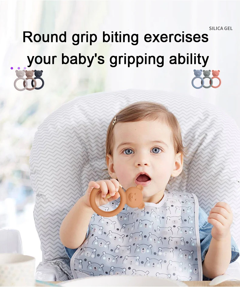 100% Food Grade Newborn Gifts Infant Baby Sensory Toys Non-toxic And Bpa-free Baby Molars Silicone Baby Silicone Teether