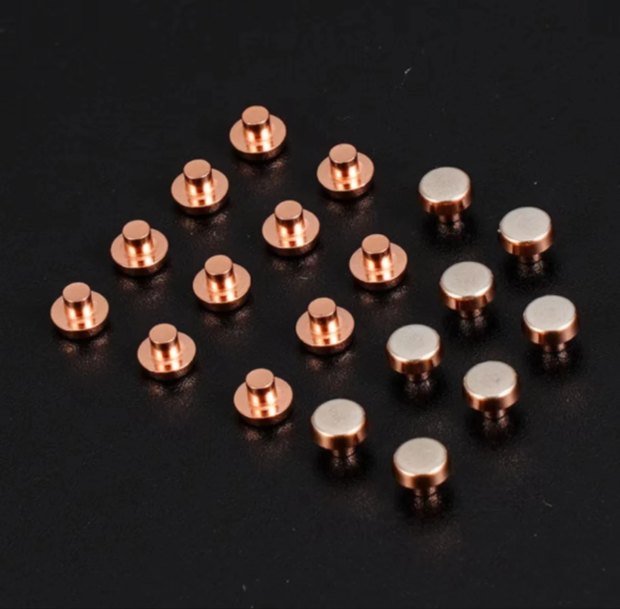 Relay Contact Agcdo Electrical Hollow Bimetal Silver Contact For Switch Socket