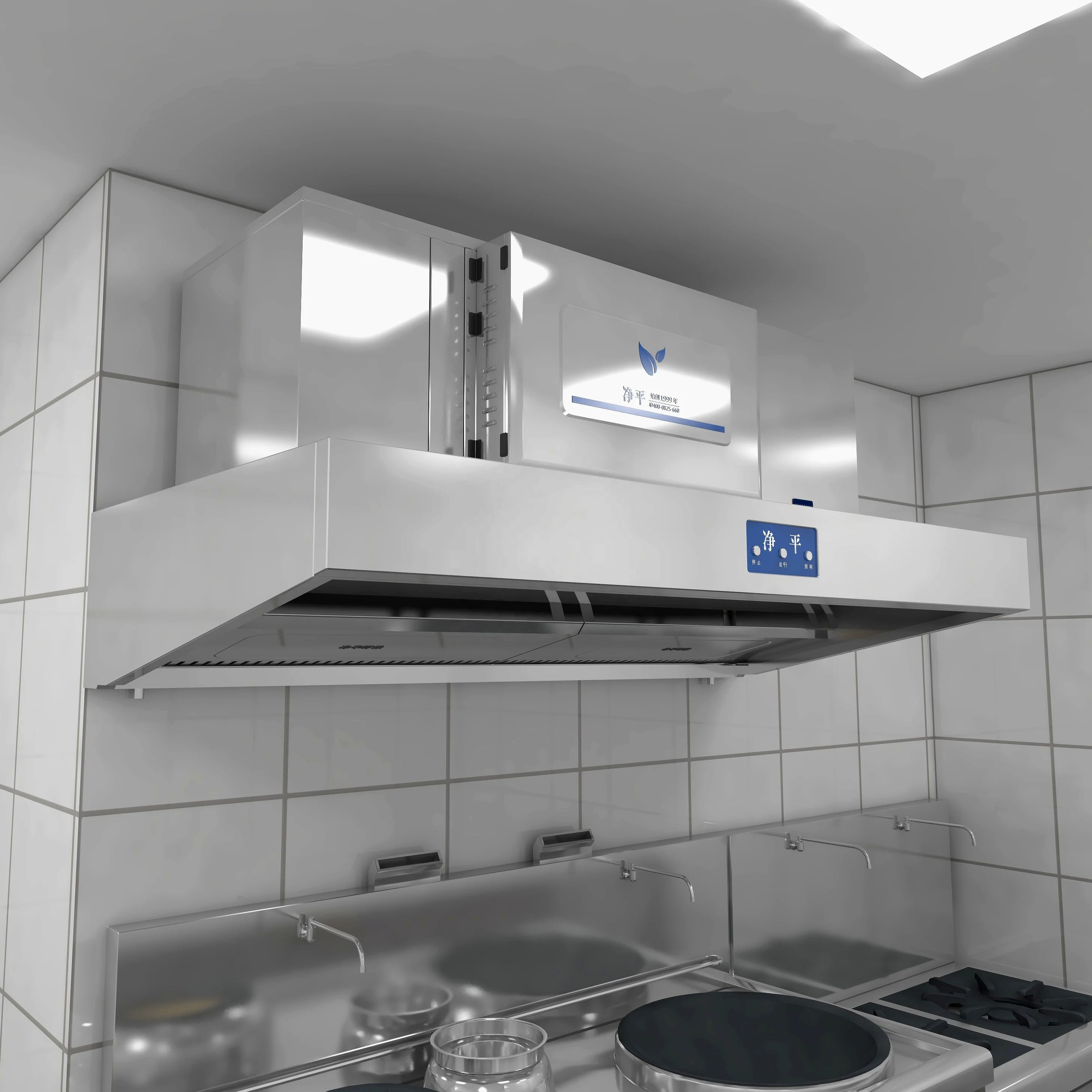 Jingping Commercial Kitchen High Quality ESP No Pipes Range Hood