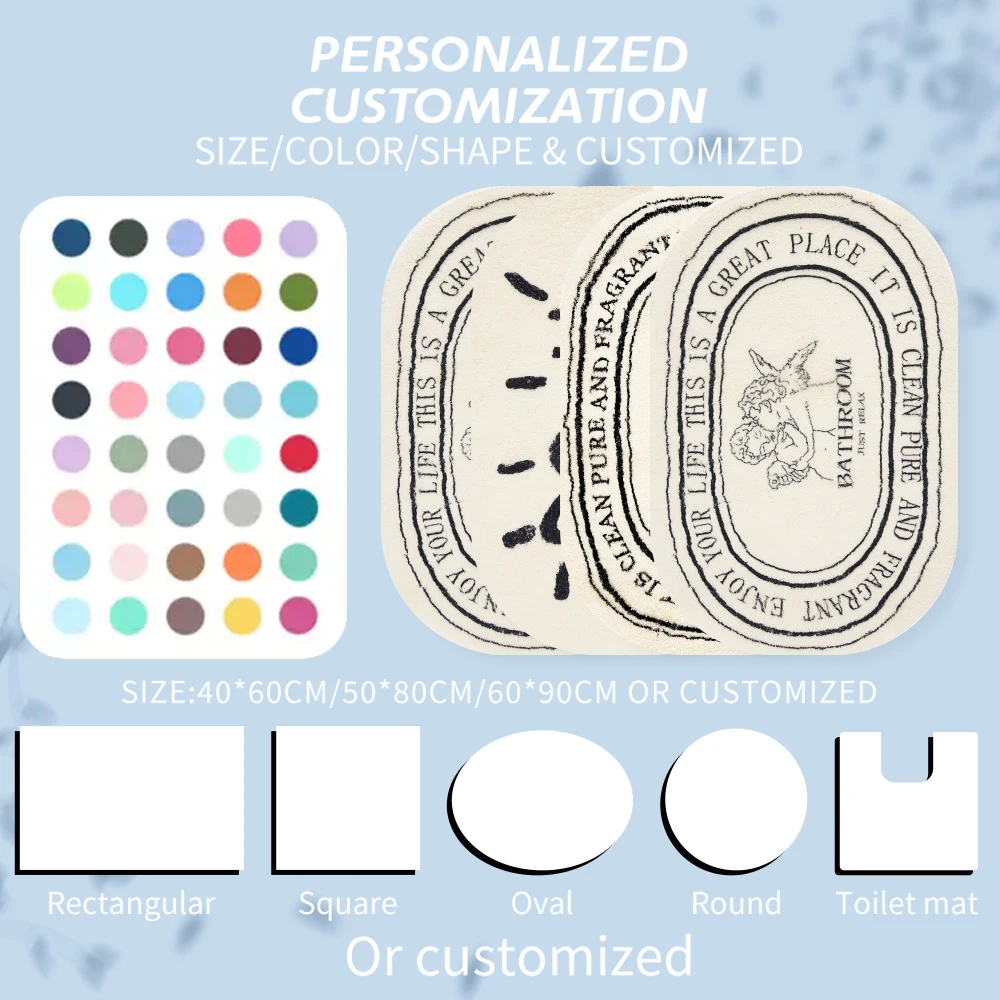 Aesthetic Blank Hot Selling Coral Velvet Fleece Memory Foam Washable Low-Profile Customized Bathroom Mats For Bathroom