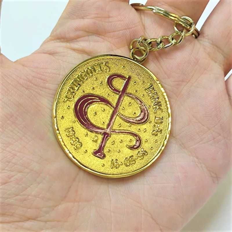 Hot Sale Metal Zinc Alloy Iron Golden Plating 3D Double Sided Dragon Sword Design Custom Metal Key Chains For Decoration