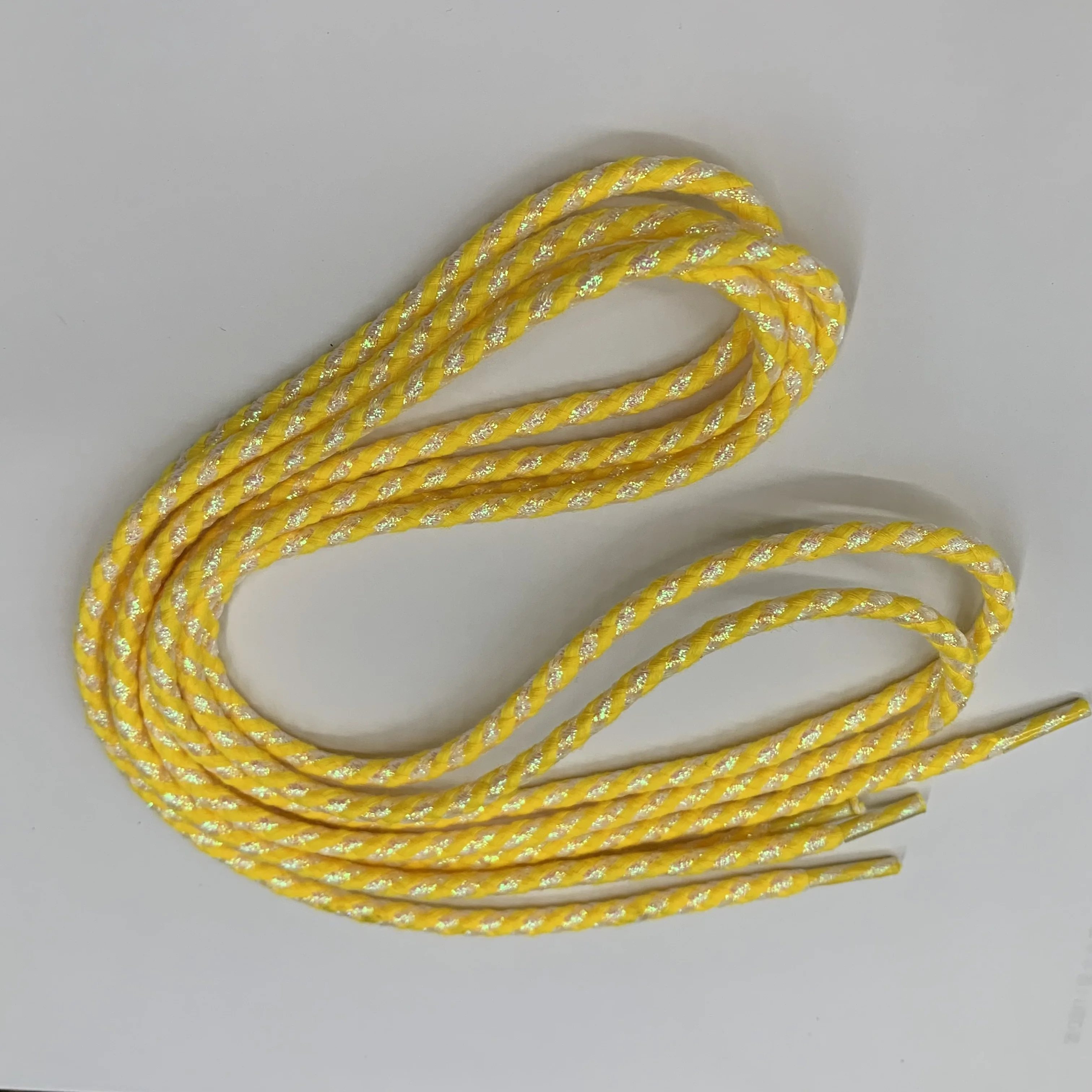 Sneaker Accessories Round Cotton Polyester Luminous Shoe laces Glitter Reflective Rope Shoelaces