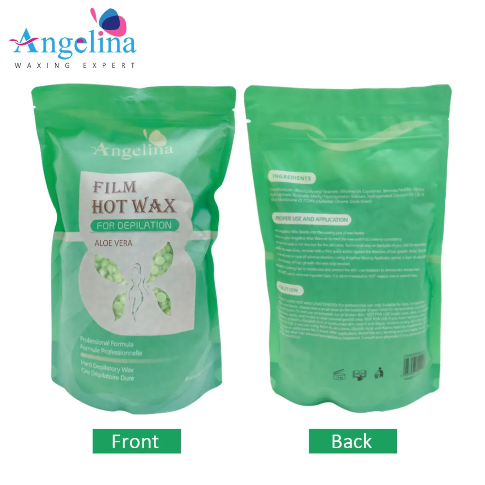 Factory Price Aloe Aera Hard Wax Beads 500g Hair Removal Bean for Wholesale Face & Body Delapitory Wax For Salon And Beauty