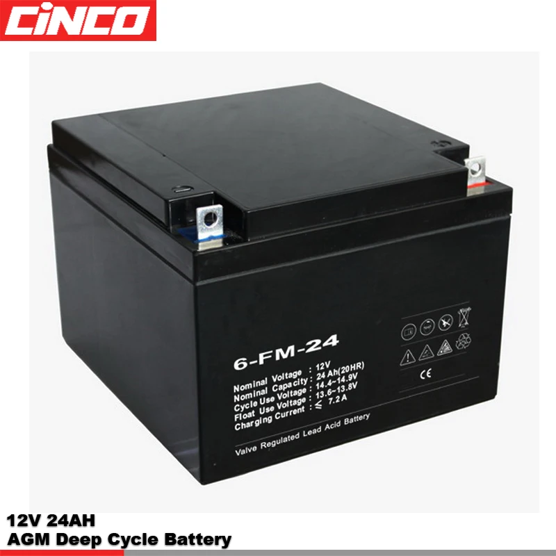 12V 24AH mini portable solar battery Deep Cycle Lead Acid AGM battery for solar system backup battery