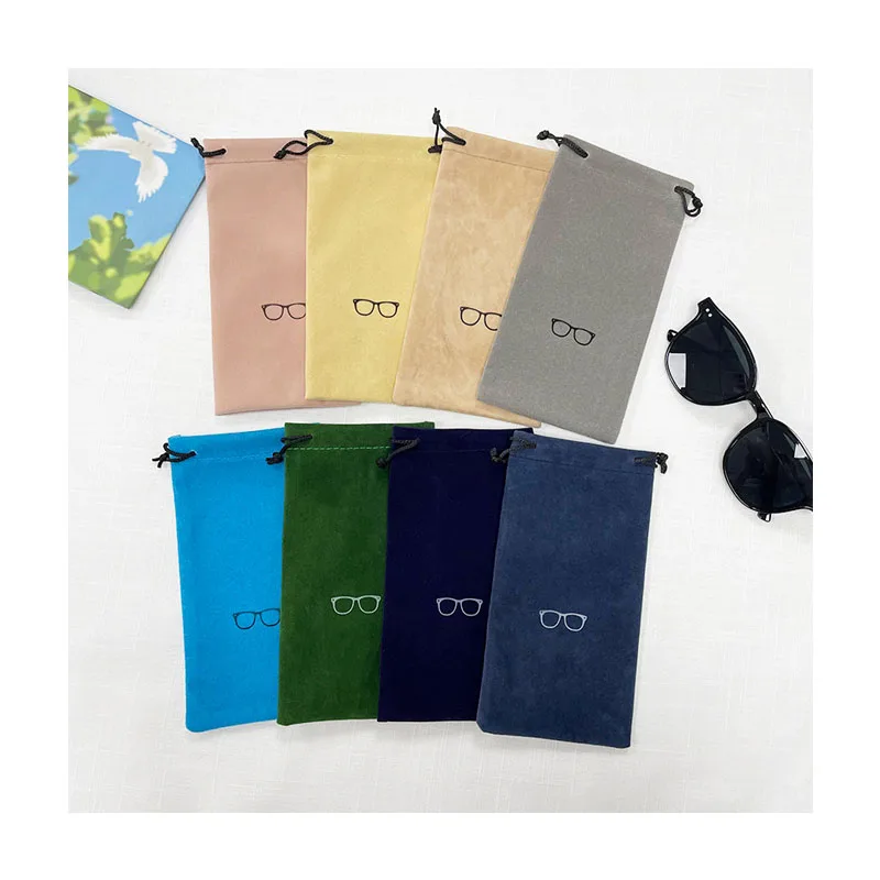 Factory Wholesale Good Looking Customized Portable Velvet Soft Pouch For Sunglasses