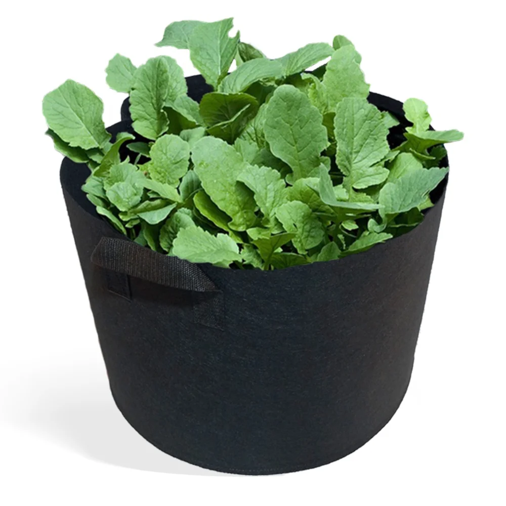 Wholesale 20 gal fabric plant pots durable vegetable garden growing bags non woven felt  5 7 10 15 20 gallon planter fabric pots