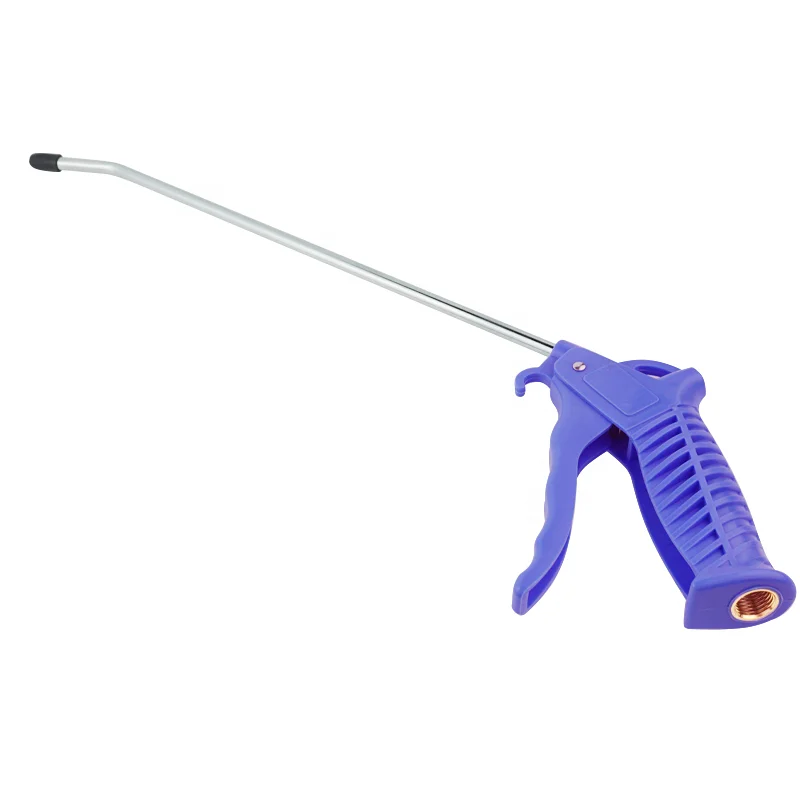 XMC Air Blow Clean Gun Lengthening 285mm with Removable Rubber Tip Industrial Pneumatic Compressed Air Blowing Dust Gun