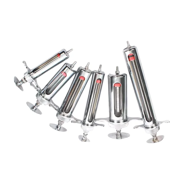 Шприц из нержавеющей стали 10 мл 20 30 50 100 шприцы для животных домашних свиней коровы овец металлический шприц инъекций