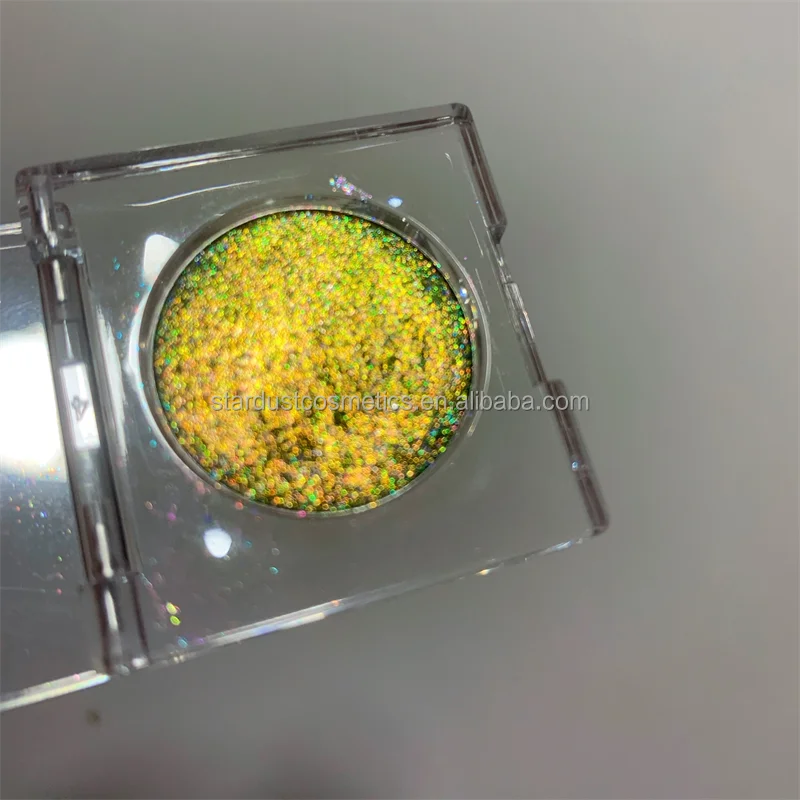 single one color Custom Eyeshadow Multi-Chrome Eye shadow indie Makeup Chameleon Glow pressed metallic powder pans with package