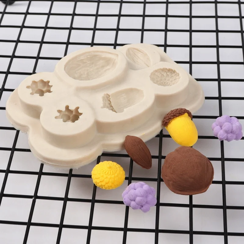Hazelnut pine nut silicone mold silicone chocolate molds silicone cake mold