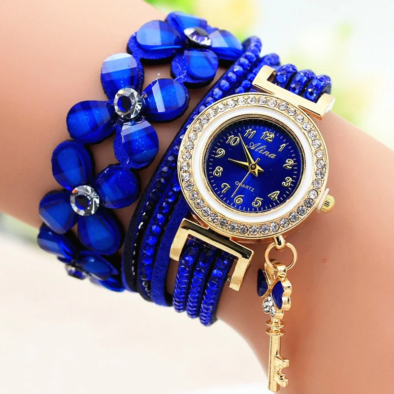 2024 new factory red beads women quartz watches wrist bracelets Bohemia style custom logo watches