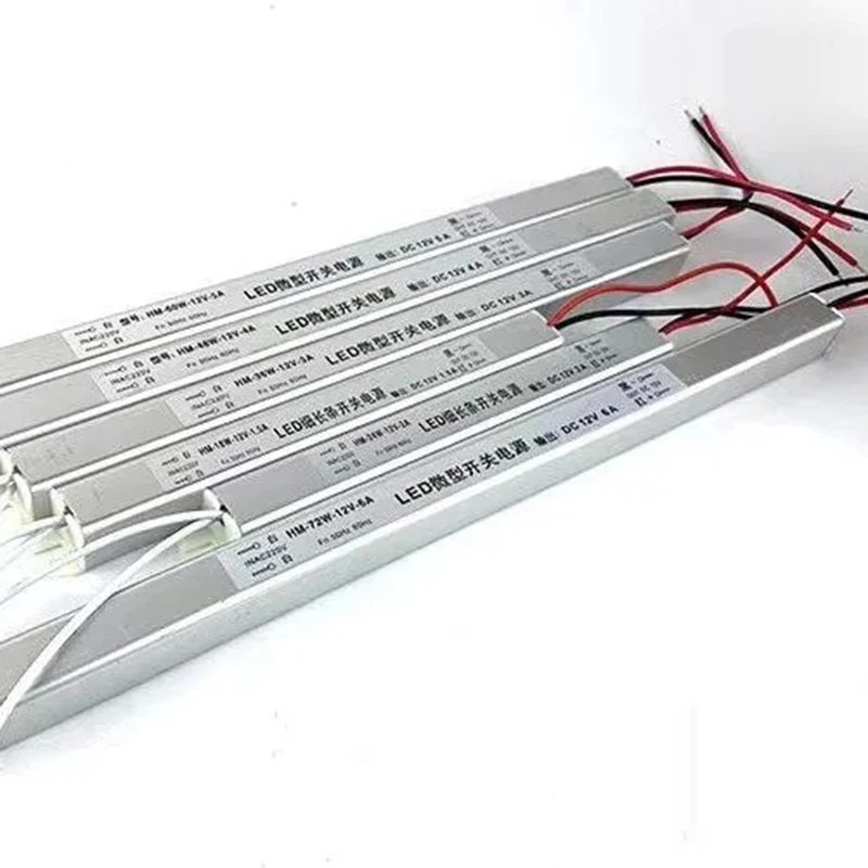 Тонкий блок питания 12 В 1.5a 2a 3a 4a 5a 6a 8a светодиодный световой драйвер 12v 18w 36w 48w 60w 72w 100w ультра тонкий для осветительной коробки