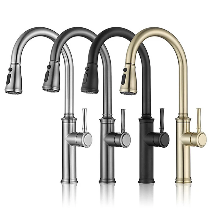 Single Handle Stainless Steel Kitchen Mixer Pull Down Kitchen Fauctes with Sprayer