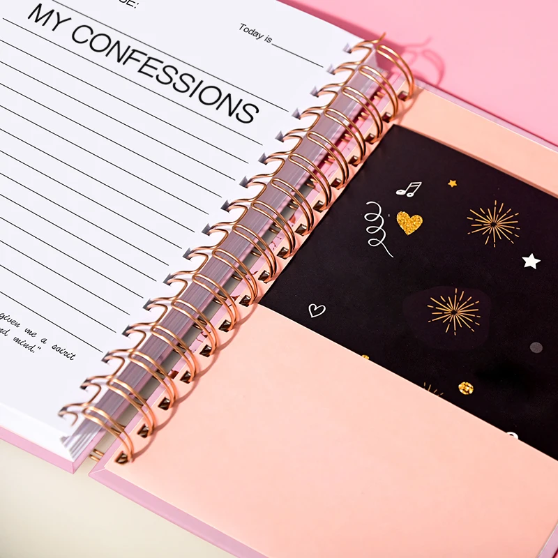 Custom Print Spiral Hardcover Journal Self Care Planner Affirmation Manifestation Gratitude Sermon Bible Prayer Journal